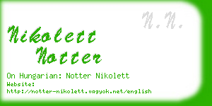 nikolett notter business card
